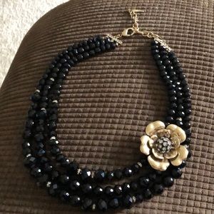 Chloe + Isabel Black Beaded Statement Necklace